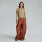 WIDE LEGS PANTS BROWN