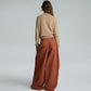 WIDE LEGS PANTS BROWN