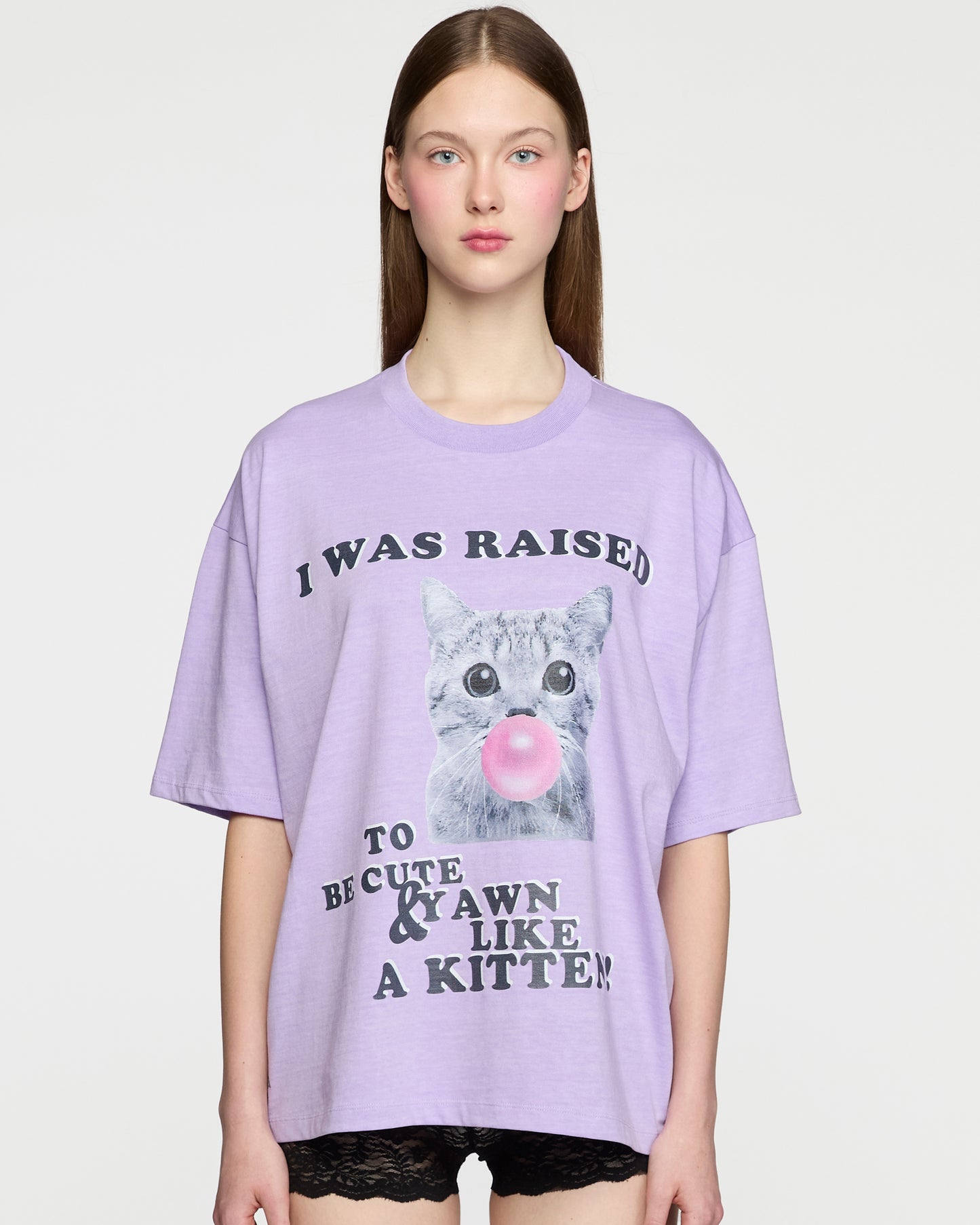 KITTEN OVERSIZED TEE
