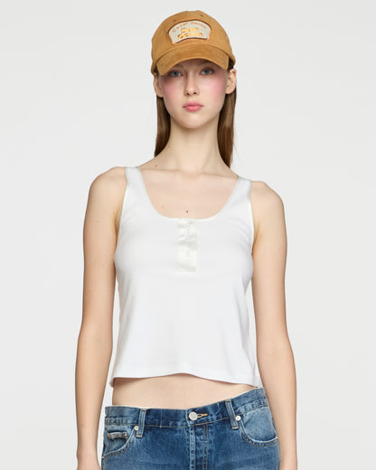 SATIN TRIM TANK TOP