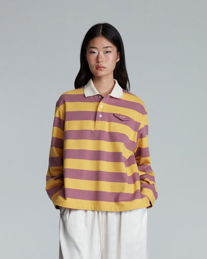 POLO STRIPE PURPLE TOP