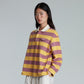 POLO STRIPE PURPLE TOP