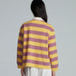 POLO STRIPE PURPLE TOP