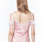 SATIN MIDI DRESS (PEACH)