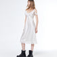 SATIN MIDI DRESS (OFF WHITE)