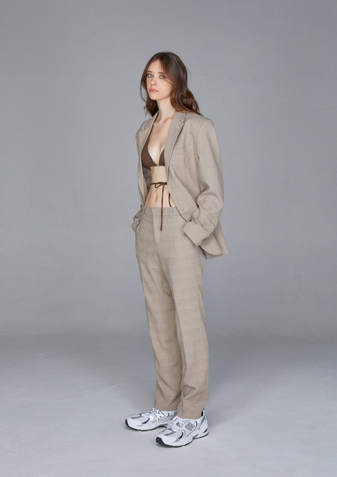 REWORK CREAM TROUSERS