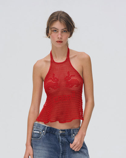 BUNNY CROCHET HALTER TOP