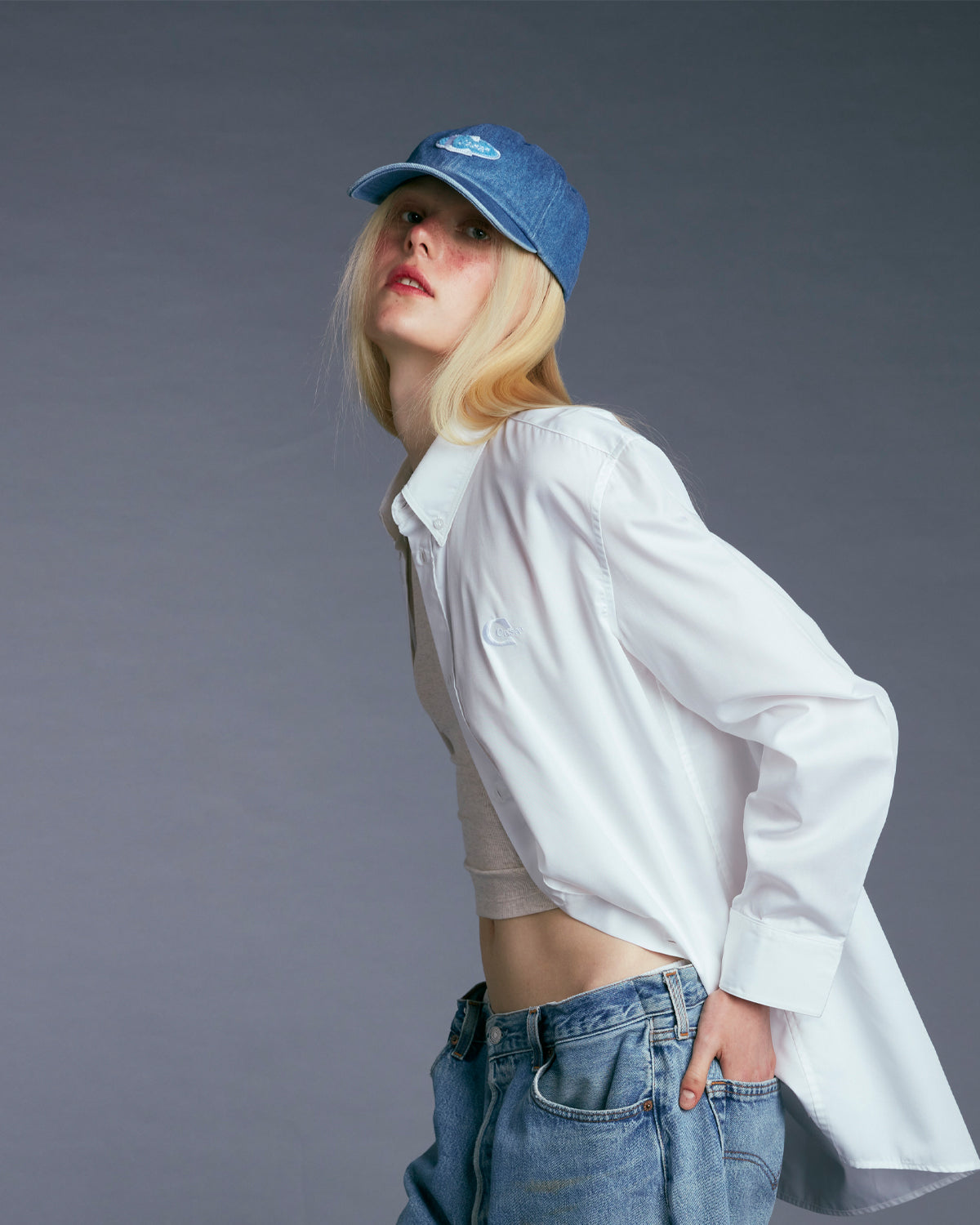 DENIM LOGO CAP