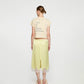 SATIN MIDI SKIRT (YELLOW)