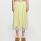 SATIN MIDI SKIRT (YELLOW)